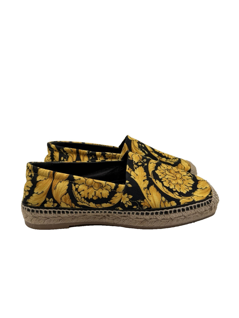 Women’s Versace Barocco-print canvas espadrilles Flats Size 36
